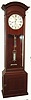 Seth Thomas Clock Co., Thomaston, Conn., floor standing precision regulator, with variant No. 68 movement, dated April 25th, 1892, No. 94, and having cut pinions, maintaining power, new style click with tail for let down, movement nicely signed and with date, also mercurial pendulum, The well made mahogany case with rubber dust gasket for the full length of the door, original hardware including nickel plated winding key. This clock came from the Clark and True Jewelry store of Middletown, Conn.