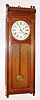 E. Howard and Co., Boston, Mass., "No. 58-8 Regulator" wall clock 8 day time only weight driven movement in walnut case with painted metal dial, c1900