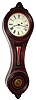 E. Howard and Co., Boston, Mass., "No. 9 Regulator" wall clock 8 day time only weight driven movement in a walnut case with painted dial, c1875