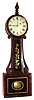 Horace Tifft, North Attleboro, MA banjo wall clock 8 day time only weight driven movement in a mahogany case with painted metal dial, c1835