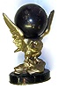 French bronze and marble 8 day desk clock, c.1900.