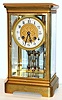 French, 8 day time/strike crystal regulator retailed by Shreve, Crump and Low, Boston, c1893