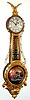 Foster Campos, Pembroke, Mass., "Girandole" 8 day gilt weight driven banjo timepiece, dated 1989