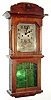 Mauthe German 8 day time and strike mahogany wall clock, c1900.