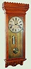 William Gilbert, Winsted, Conn. Regulator No. 14 oak 8 day weight driven wall clock, c1901.