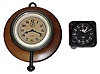 Two small metal case 20th century Elgin clocks, one U.S. Navy.