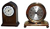 Two Chelsea brass desk clocks, 8 day and quartz.