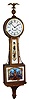 Reproduction Aaron Willard, Boston, Mass., 8 day time and strike spring driven full size mahogany banjo clock, c1995