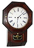 Atkins Clock Co., Bristol, Conn., "Drop Octagon XX" wall clock 30 day time only double fusee spring driven movement in rosewood case with ripple molding and painted metal dial, c1860