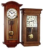Two Korean 31 day modern reproduction time and strike wall clocks, late 20th century.