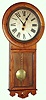 E. Ingraham Co., Bristol, Conn. "Ormond" oak 8 day time only spring driven wall clock, c1911