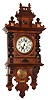 Jasser, Liegnitz/Silesia, German free swinger walnut time and strike 8 day wall clock, c1880