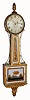 Benjamin Morrill, Boscawen, NH, presentation banjo, gilt rope front, weight driven, 8-day, c1840