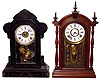Two good Connecticut 8 day time and strike parlor clocks, c1875.