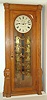 E. Howard and Co., Boston, "Watch Clock For 12 Watchmen" as pictured in the Howard 1888 catalog, in a golden oak case, and with 20" dial and their largest regulator movement, measuring 8" x 11", c1890