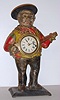 Bradley and Hubbard, "Sambo", 30 hour spring driven blinking eye novelty timepiece, c1860