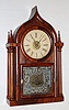 Brewster and Ingraham, Bristol, Conn., "Onion Top" shelf clock with 8 day time and strike spring driven movement in four column mahogany veneer case, c1850