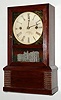 J. C. Brown, Forestville Mfg. Co., 30-hour time/strike cottage style shelf clock with ripple molding. c.1850