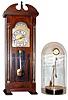 Three-piece mixed lot: French metal case, Sessions plug in long case form, Seiko quartz novelty.