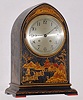 Waltham Clock Co., Waltham, Mass. Japanned 8 day time and strike spring driven mantel clock, c1925