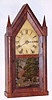 Brewster and Ingraham 30 hour time and strike spring driven mahogany steeple clock, c1845
