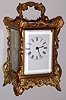 Waterbury Clock Co., Waterbury, Conn., "Convoy" 8 day gold plated time, strike and repeat carriage clock, c1906