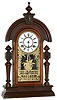 Ansonia Clock Co., New York, "King" 8 day time and strike spring driven walnut mantel clock, c1901