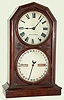 Seth Thomas Clock Co., Thomaston, Conn., "Parlor Calendar No. 5" walnut 8 day time and strike spring driven shelf clock, c1886