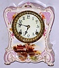 Ansonia Clock Co., New York, La Charite Royal Bonn 8 day time and strike porcelain mantel clock, c1905.