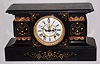 Ansonia Clock Co., New York, mantel clock slate and marble 8 day time and strike, c1904