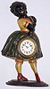 Bradley and Hubbard "Topsy" cast-iron clock case c1865, with later movement * and  dial.