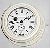Seth Thomas Clock Co., Thomaston, Conn., "Wardroom" 30-hour spring driven oak ship's bell clock, c1904
