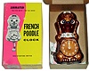 French Poodle, California Clock Co., electric animated wall clock, new in box, c1975.