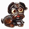 German Gesch/Oswald terrier rotating eyes novelty clock, circa mid 20th century