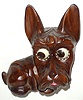 German, Oswald, Scotty Dog rotating eyes 30 hour novelty clock, circa mid 20th century
