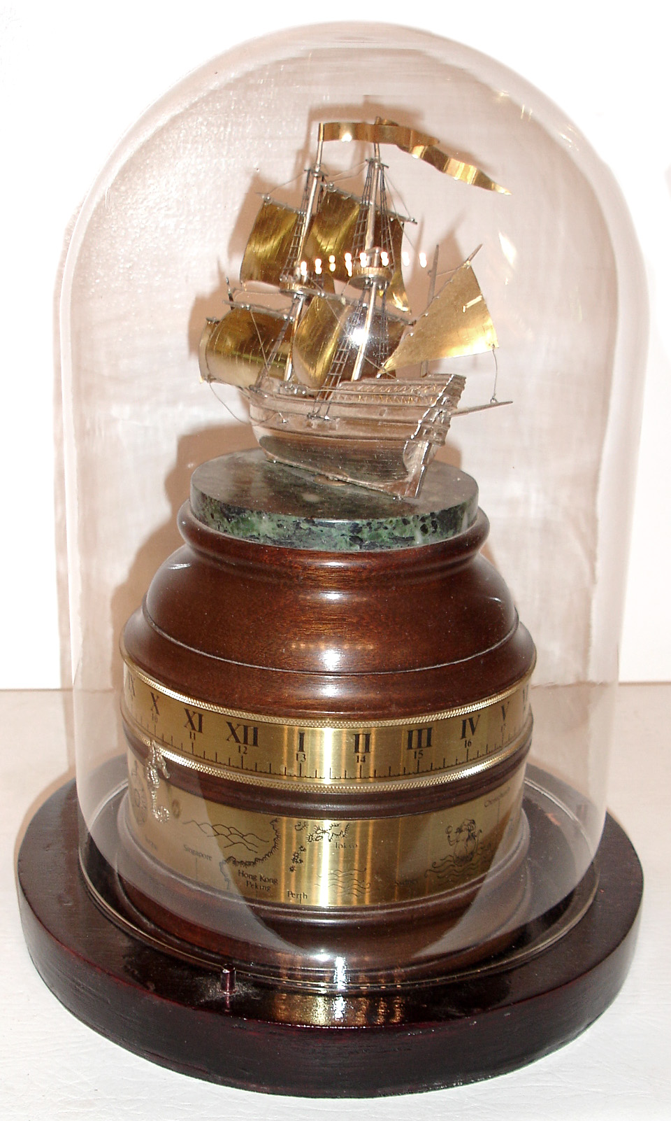 The Boehm "Mayflower Clock", Llandow, Wales, modern annular commemorative 8 day timepiece by K.J. Bradford, Chelmsford, England, Serial No. 251, late 20th century — Antique Clocks Price Guide