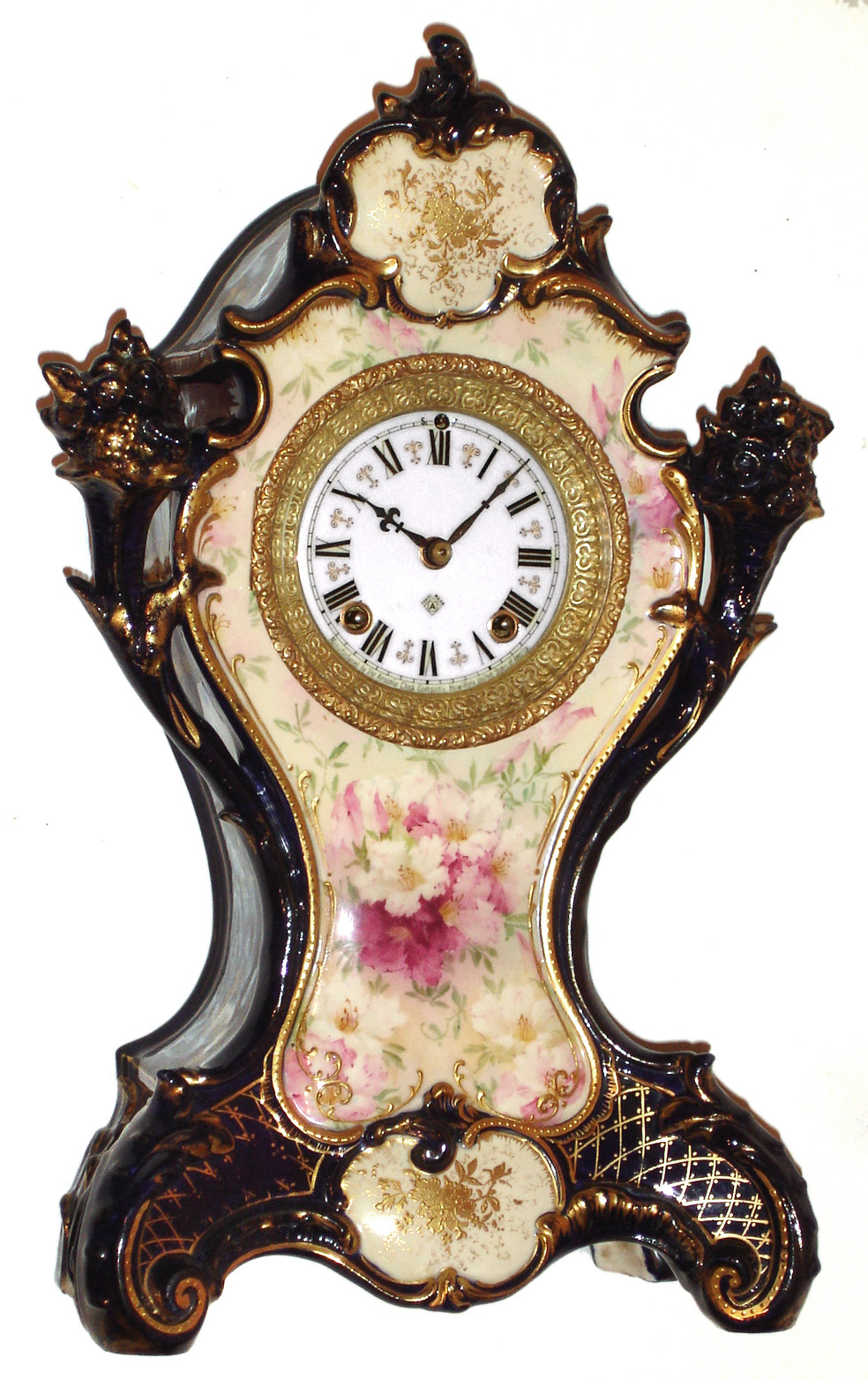 Ansonia Clock Co., New York, Royal Bonn 8 day time and strike mantel clock, c1895 — Antique Clocks Price Guide