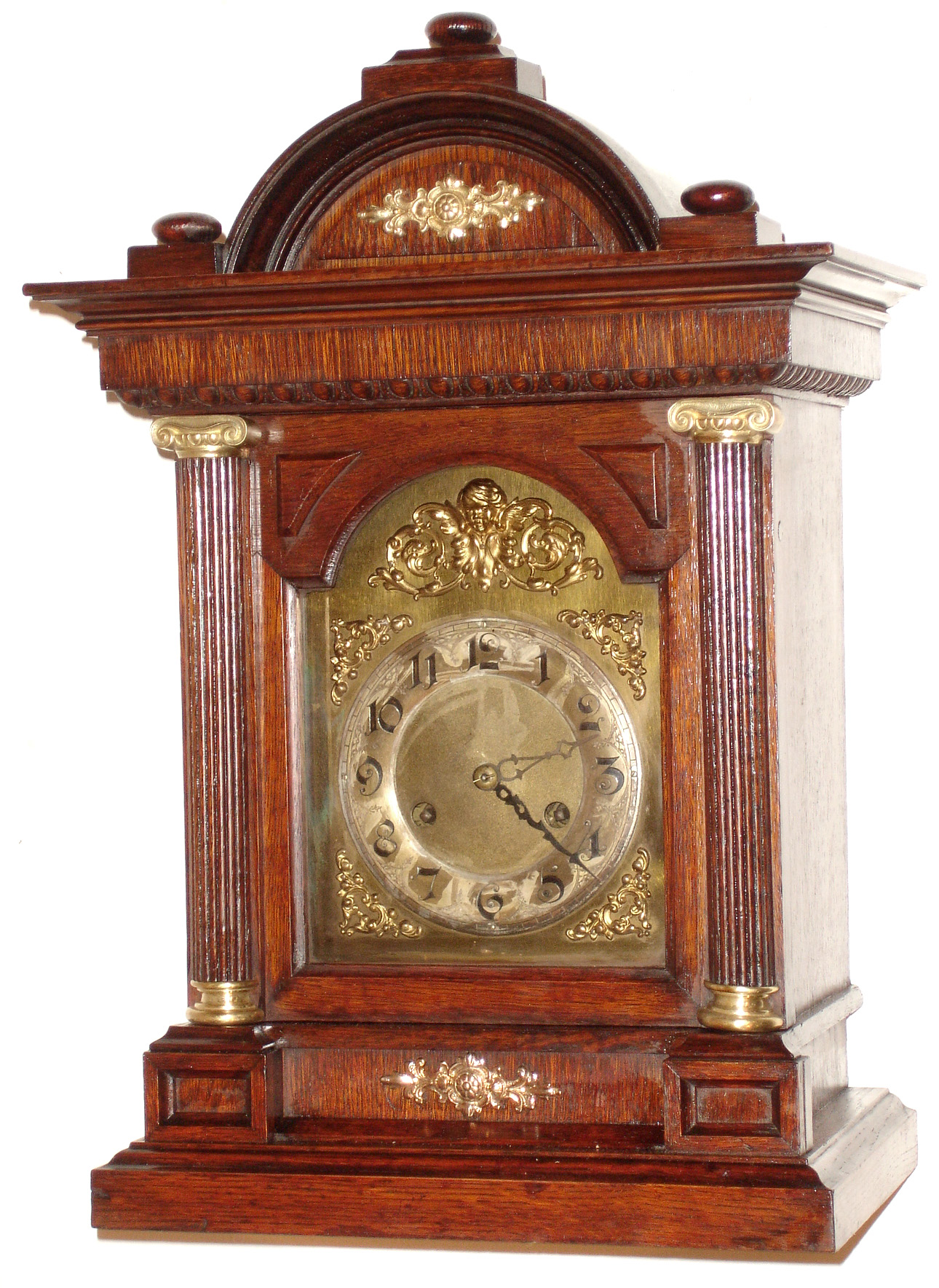 Junghans, German, 8 day quarter striking walnut bracket clock, (2-train) c1910 — Antique Clocks Price Guide