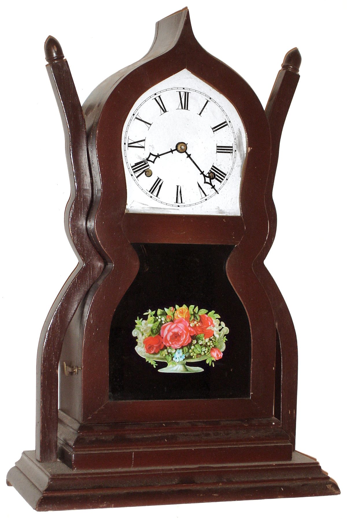 Reproduction hand made 8 day time and strike acorn style shelf clock, later 20th century — Antique Clocks Price Guide