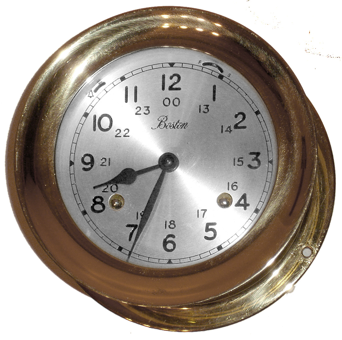 Boston ship's strike 8 day brass marine clock, 1983 — Antique Clocks Price Guide