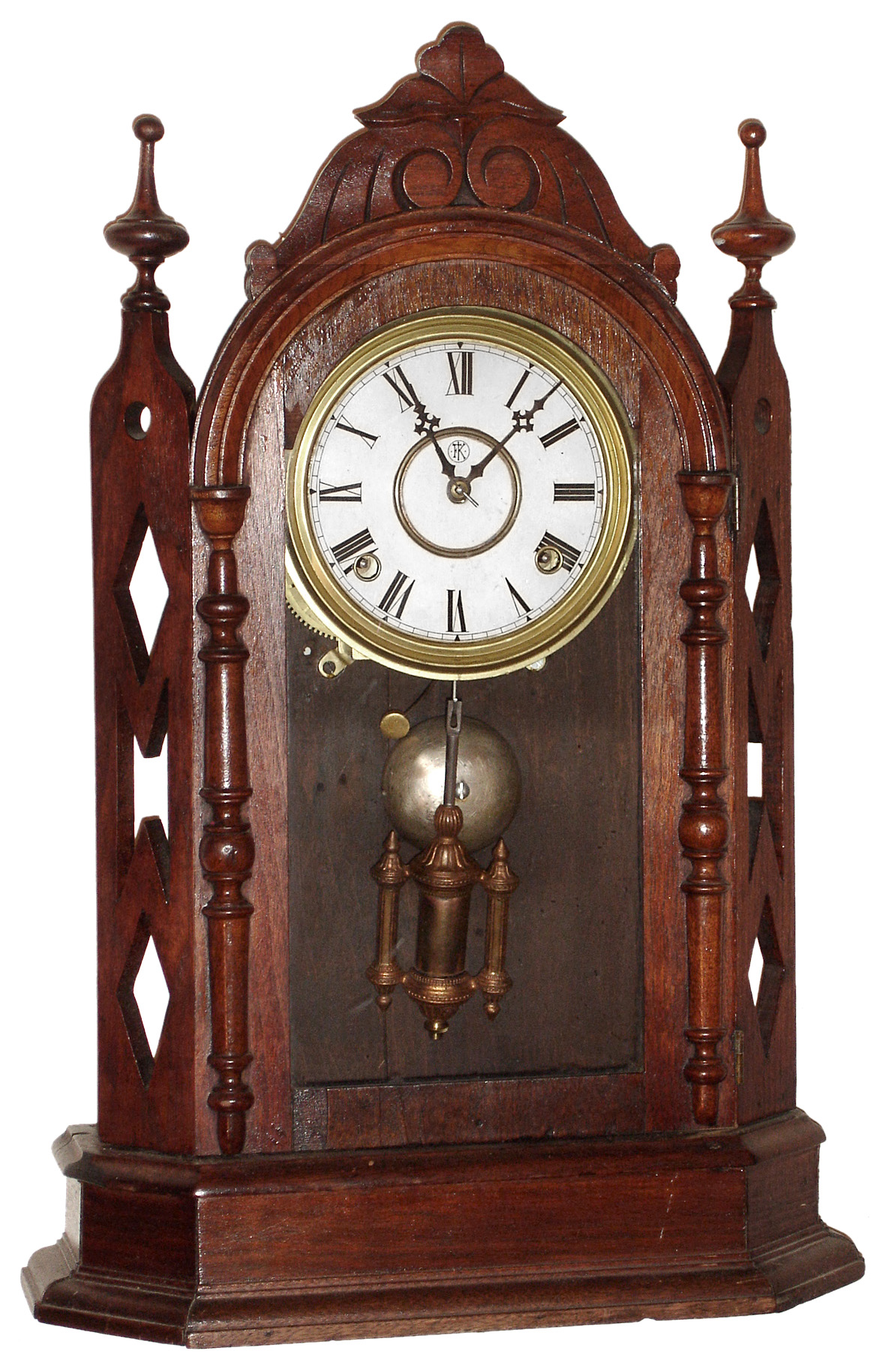 Mixed Lot - Ansonia "Turret" walnut case with F. Kroeber movement, c1875 — Antique Clocks Price Guide