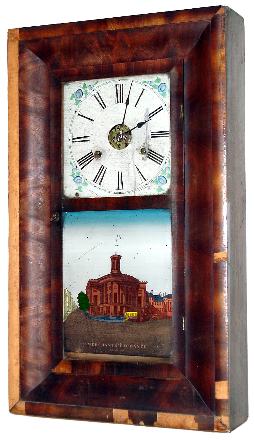 Chauncey Jerome, New Haven, Conn., 30 hour time and strike OOG shelf clock, c1855 — Antique Clocks Price Guide