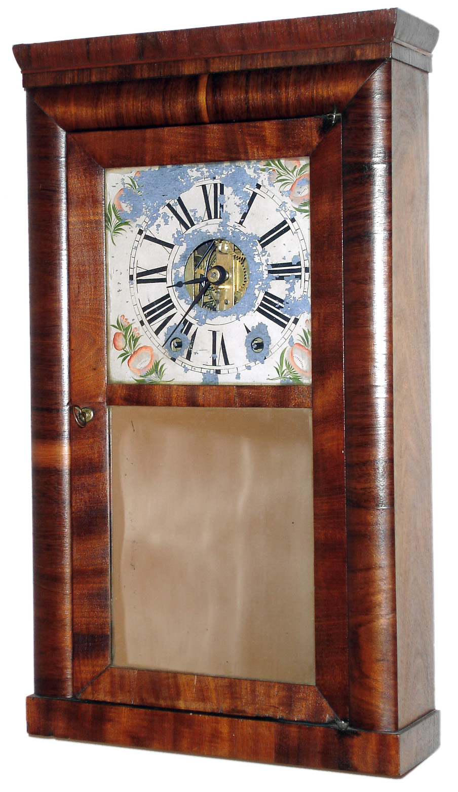 E. C. Breswter for Daniel Pratt, Jr., Reading, Mass., 8-day time and strike Iron back plate movement shelf clock, c1842. — Antique Clocks Price Guide