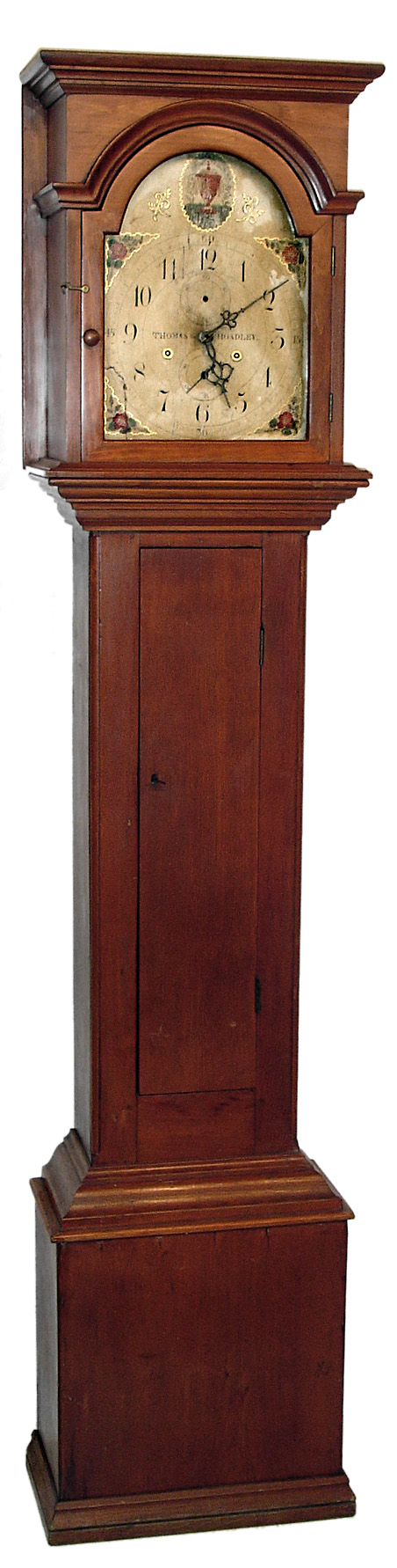 Thomas and Hoadley, Plymouth, Conn., 30 hour time and strike wood movement tall clock, c1811 — Antique Clocks Price Guide