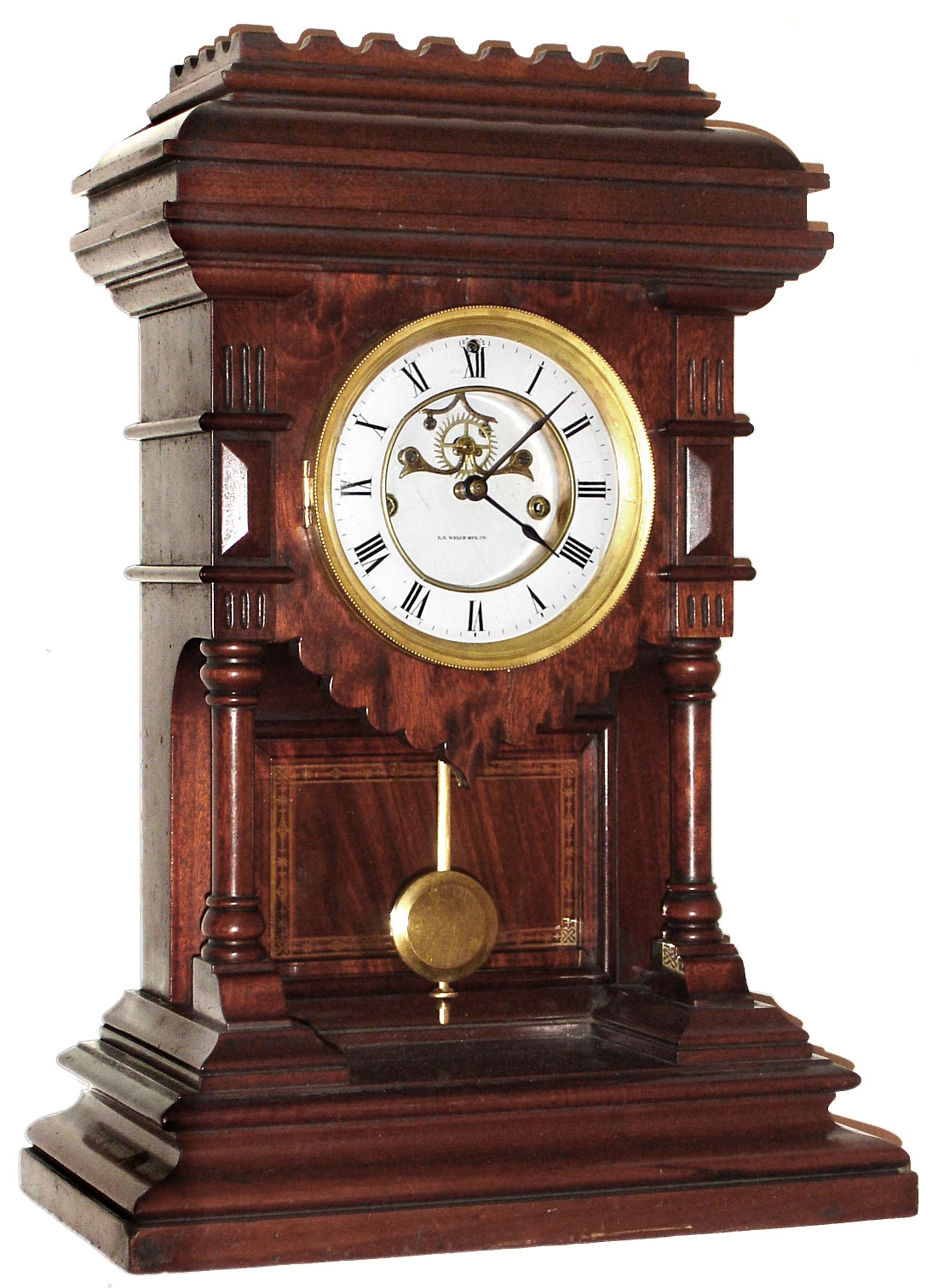 E.N. Welch Mfg. Co., Forestville, Conn., "Khedive", 8 day, time and strike, mantel clock, c1889 — Antique Clocks Price Guide