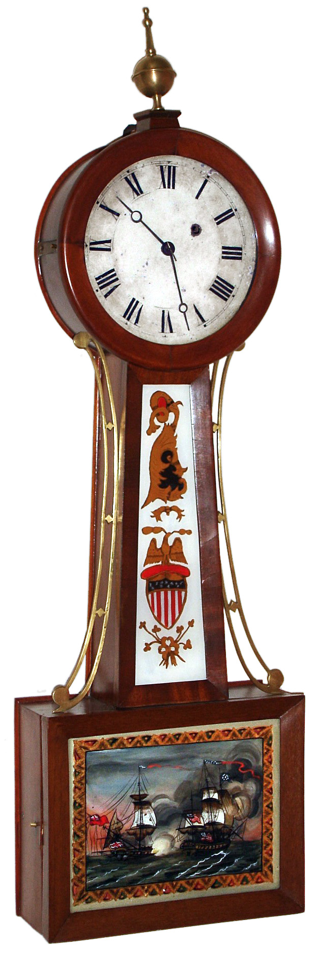 Boston, Unsigned , 8 day, banjo or Patent timepiece, c1835 — Antique Clocks Price Guide