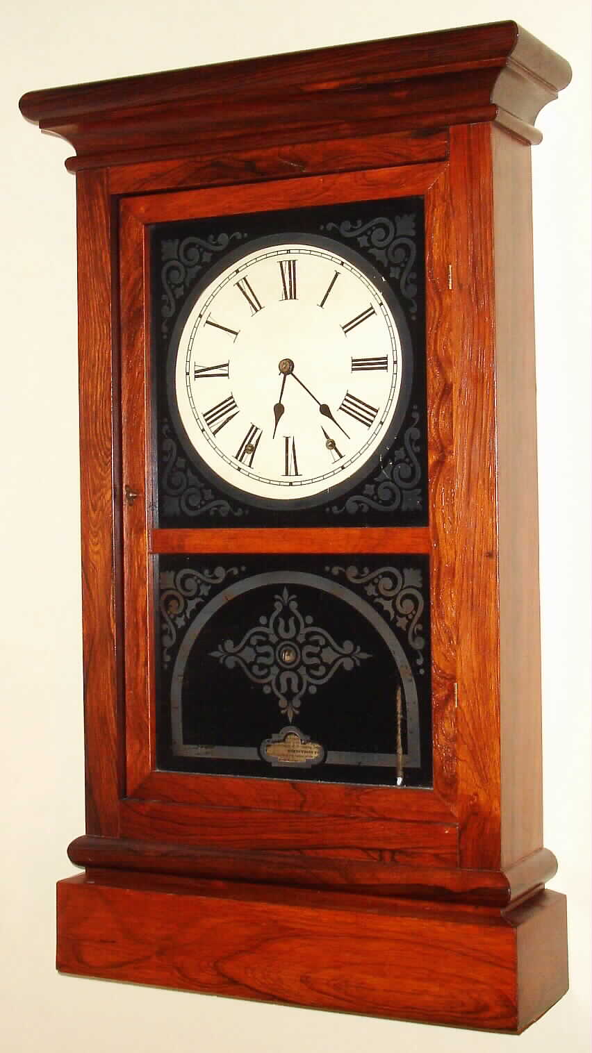 Waterbury Clock Co., Waterbury, Conn., "Parlor", 8 day, time and strike, shelf clock, c1860 — Antique Clocks Price Guide
