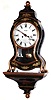 Du Chateau Swiss reproduction Louis XV 8 day painted wood striking clock with bracket, c1975