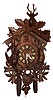 German Black Forest 30 hour carved wood cuckoo clock, c1900