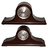 Clocks- 2 (Two) eight day time and strike mahogany tambour clocks, early 20th century: Ansonia and Seth Thomas